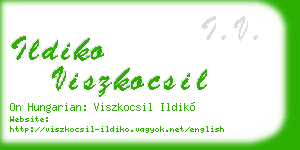 ildiko viszkocsil business card