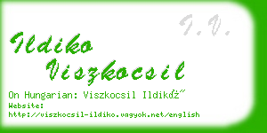 ildiko viszkocsil business card